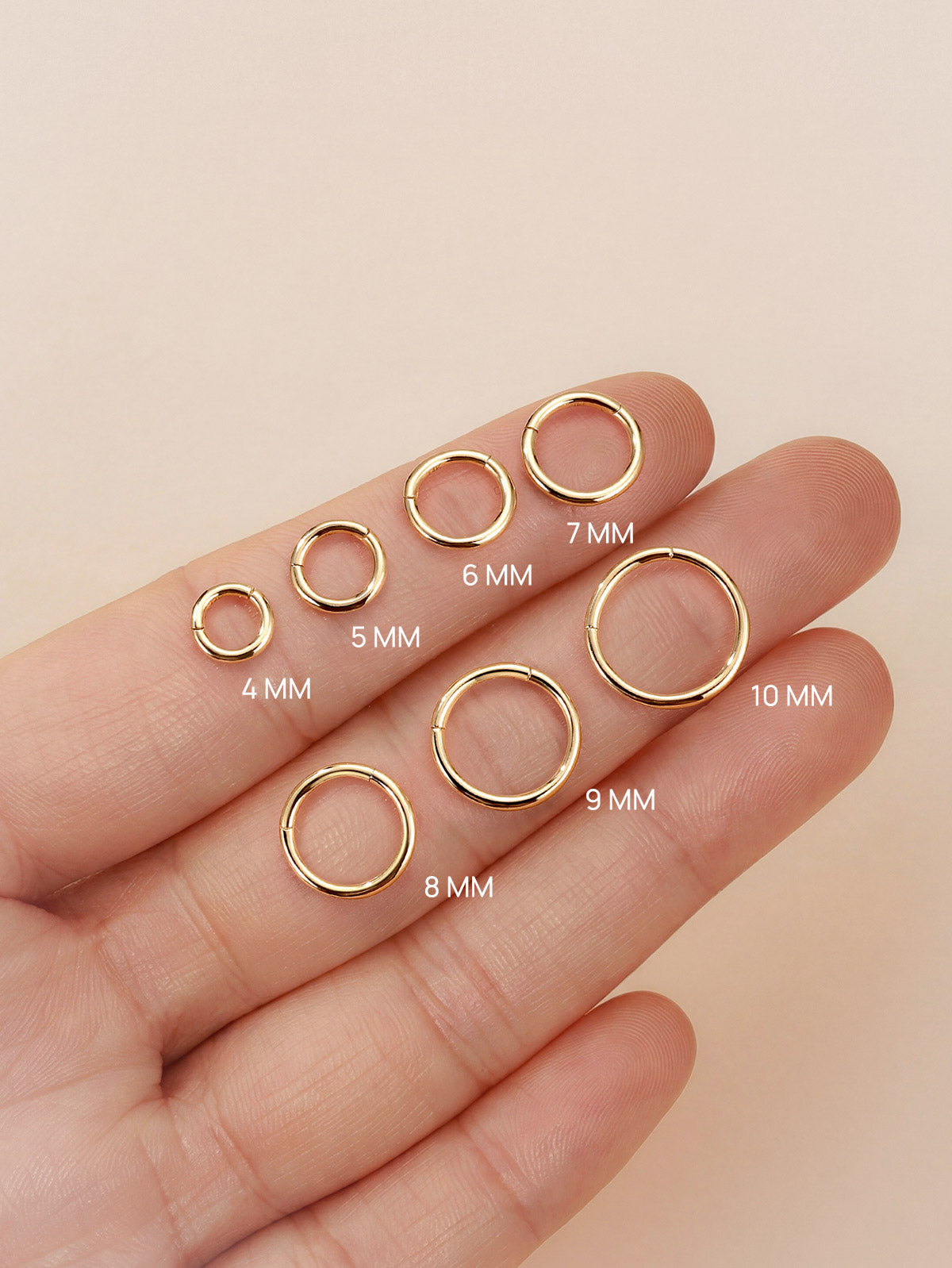 KOSINER 14K Solid Gold 16G (1.2mm) Hoop