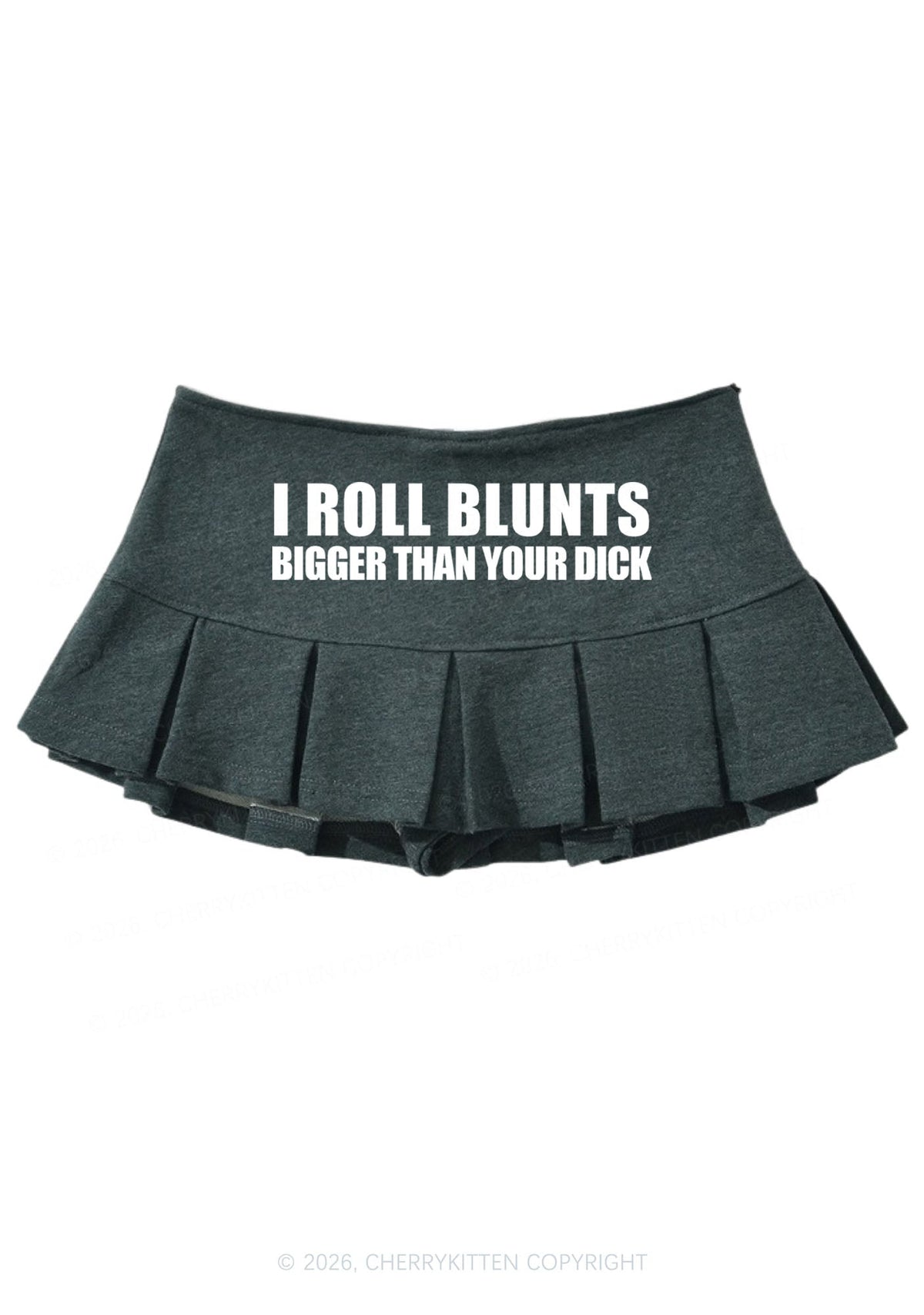 I Roll Blunts Y2K Mini Pleated Skirts Cherrykitten