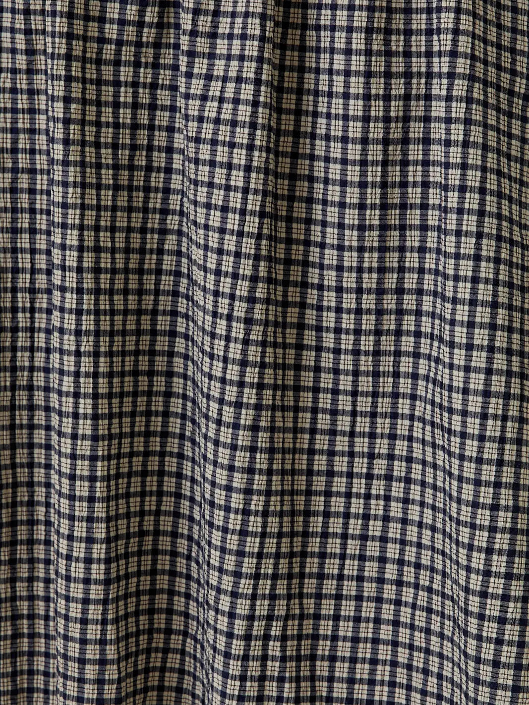 Navy Plaid Midi Skirt