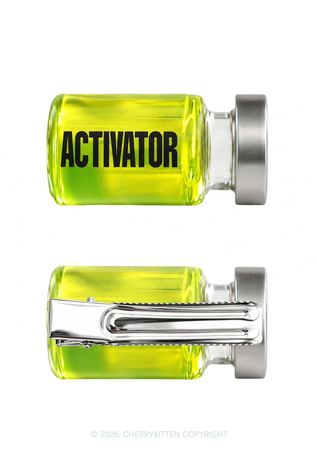 Halloween Green Activator Y2K Acrylic Duckbill Hair Clips Cherrykitten