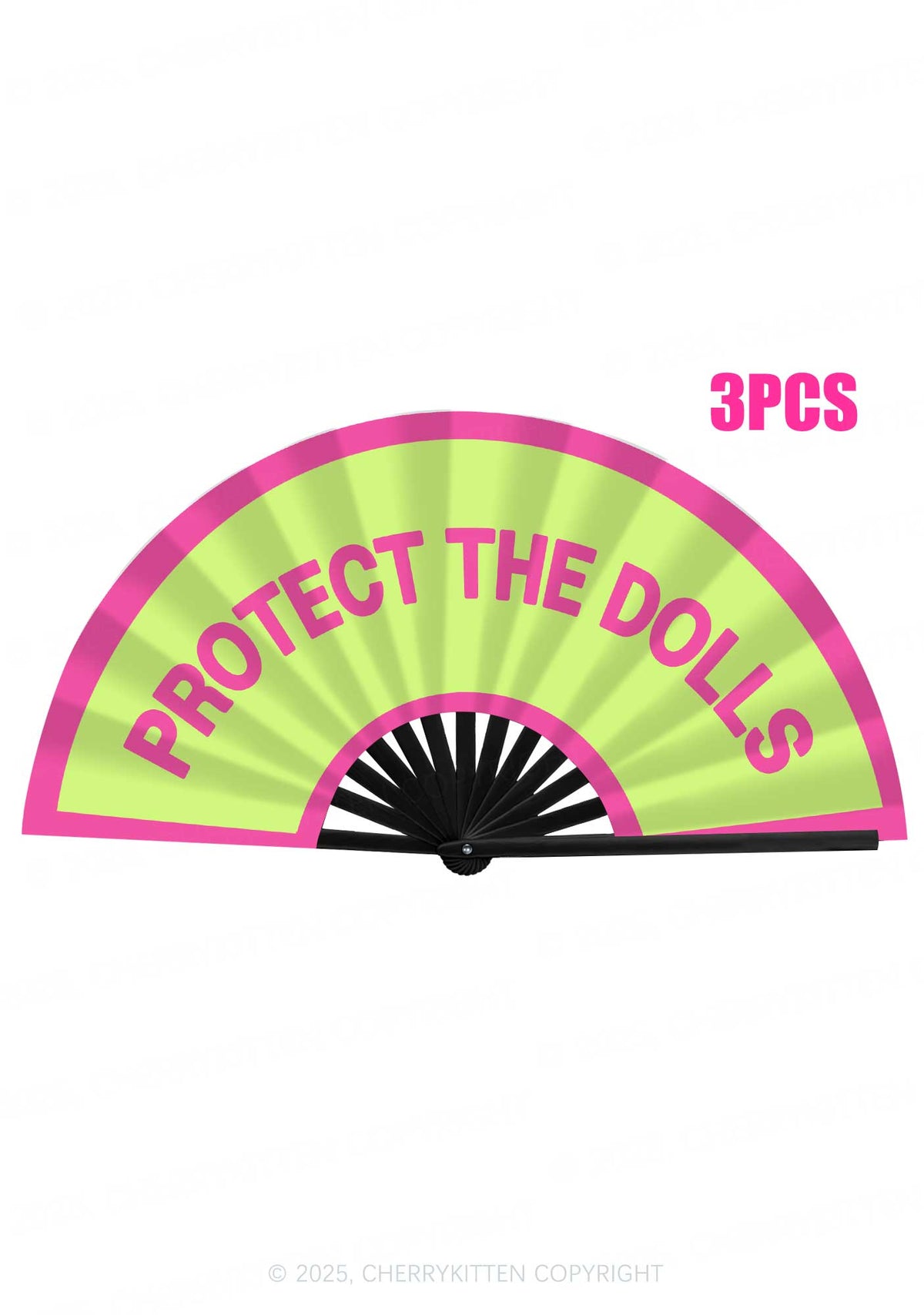 Protect The Dolls Pride Y2K Rave Hand Fan Cherrykitten