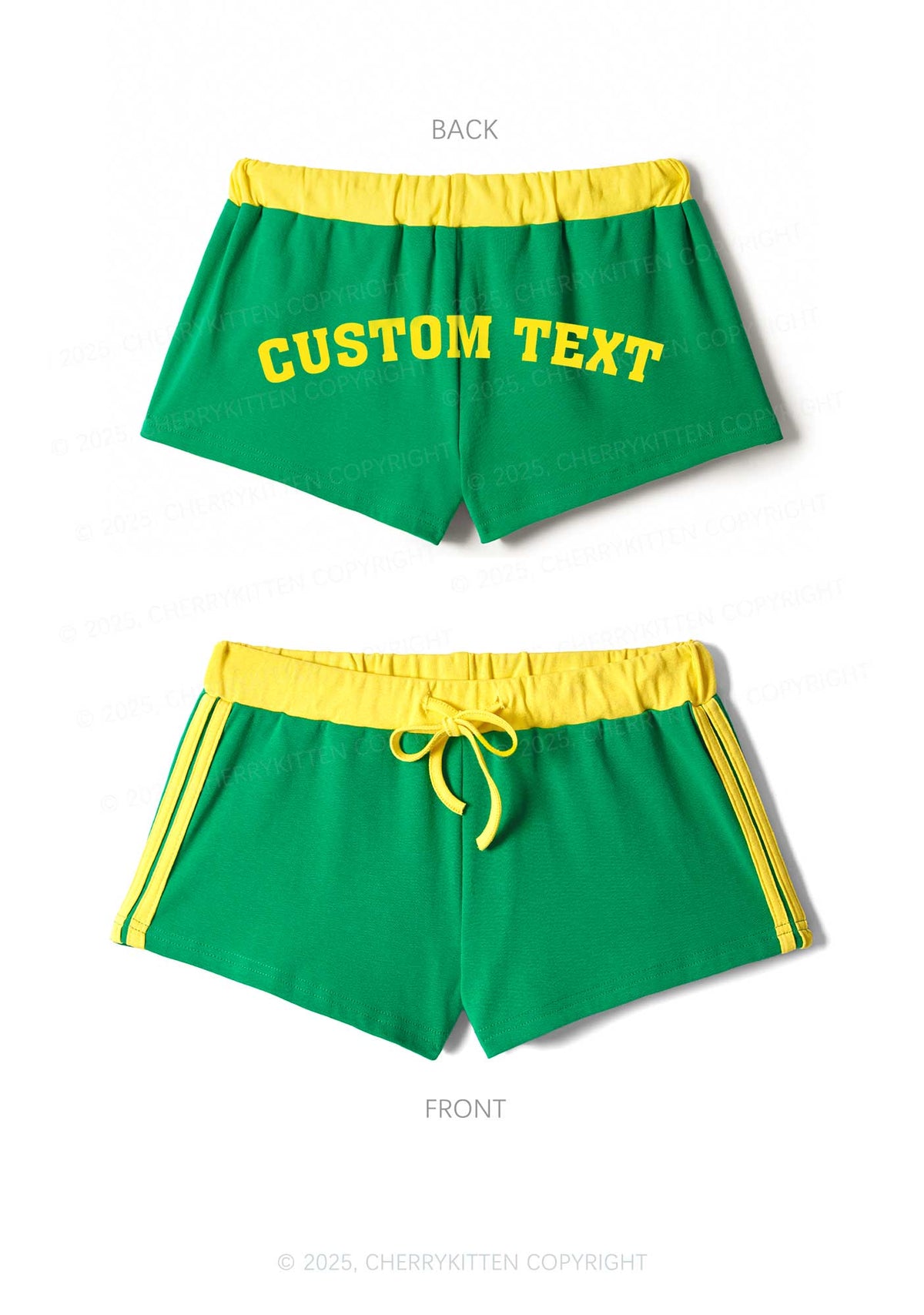 Custom Text Y2K Drawstring Mini Shorts Cherrykitten