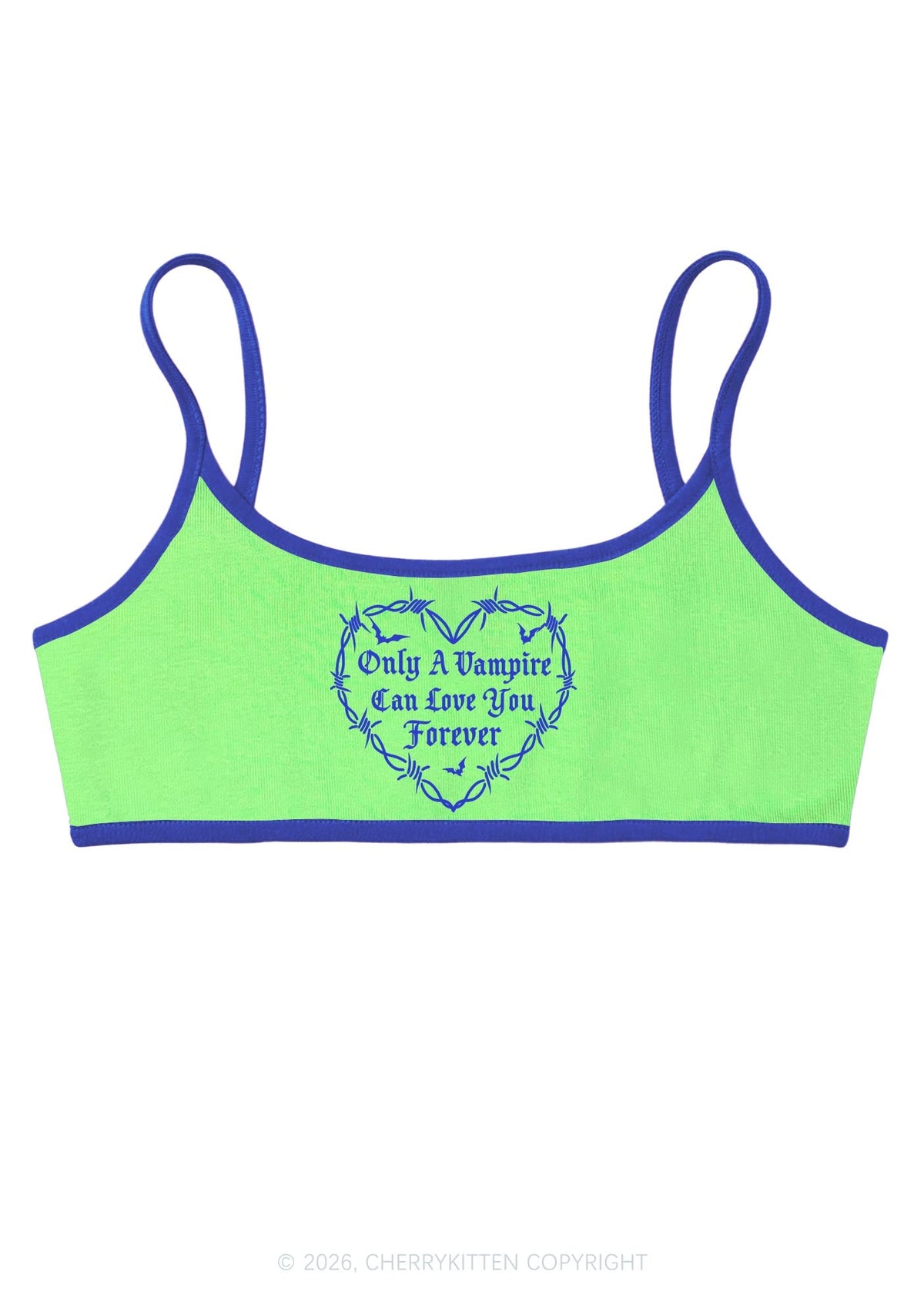 Halloween Vampire Love You Forever Y2K Super Crop Cami Cherrykitten