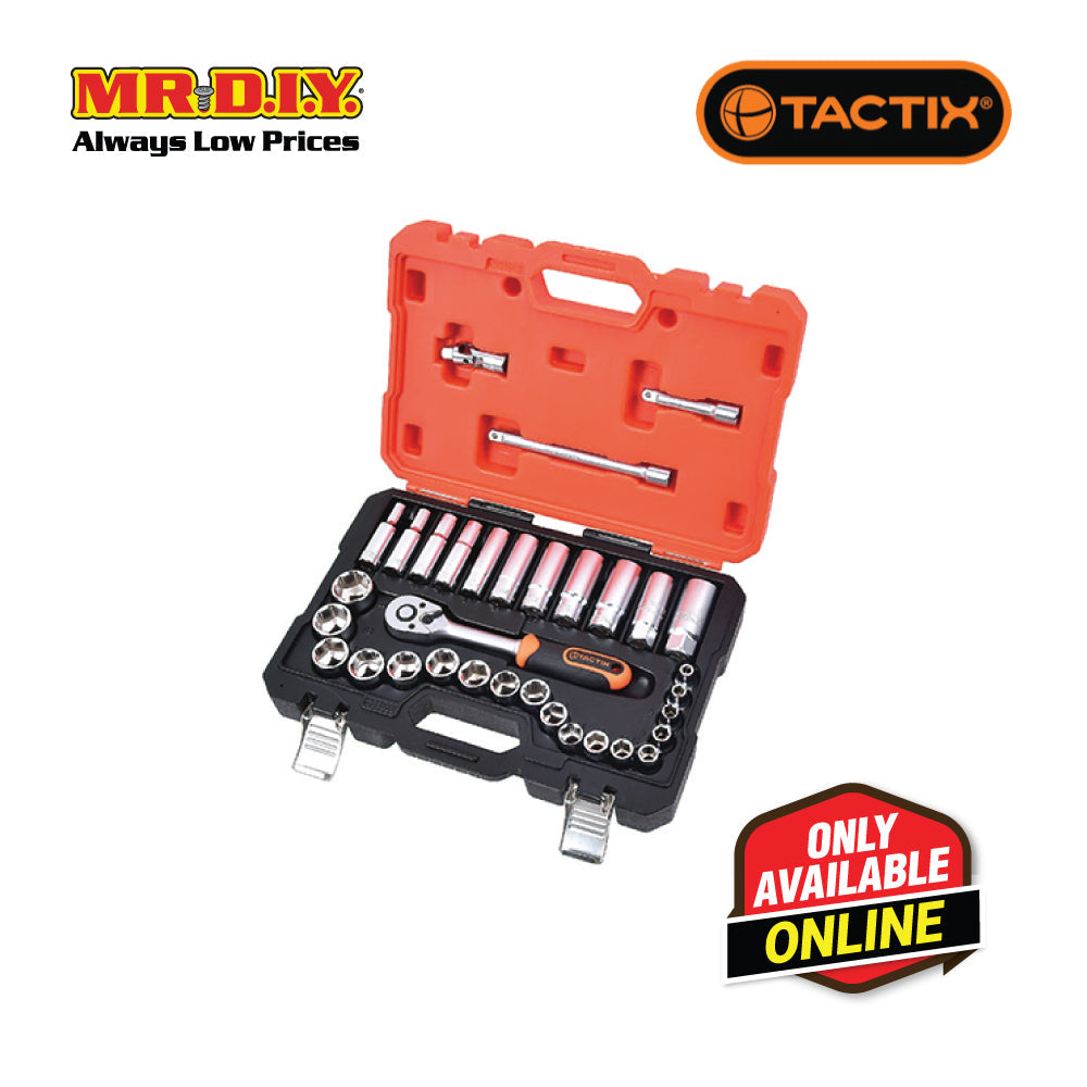 TACTIX Dr.Socket Set (33 pieces x 3/8 Inch)