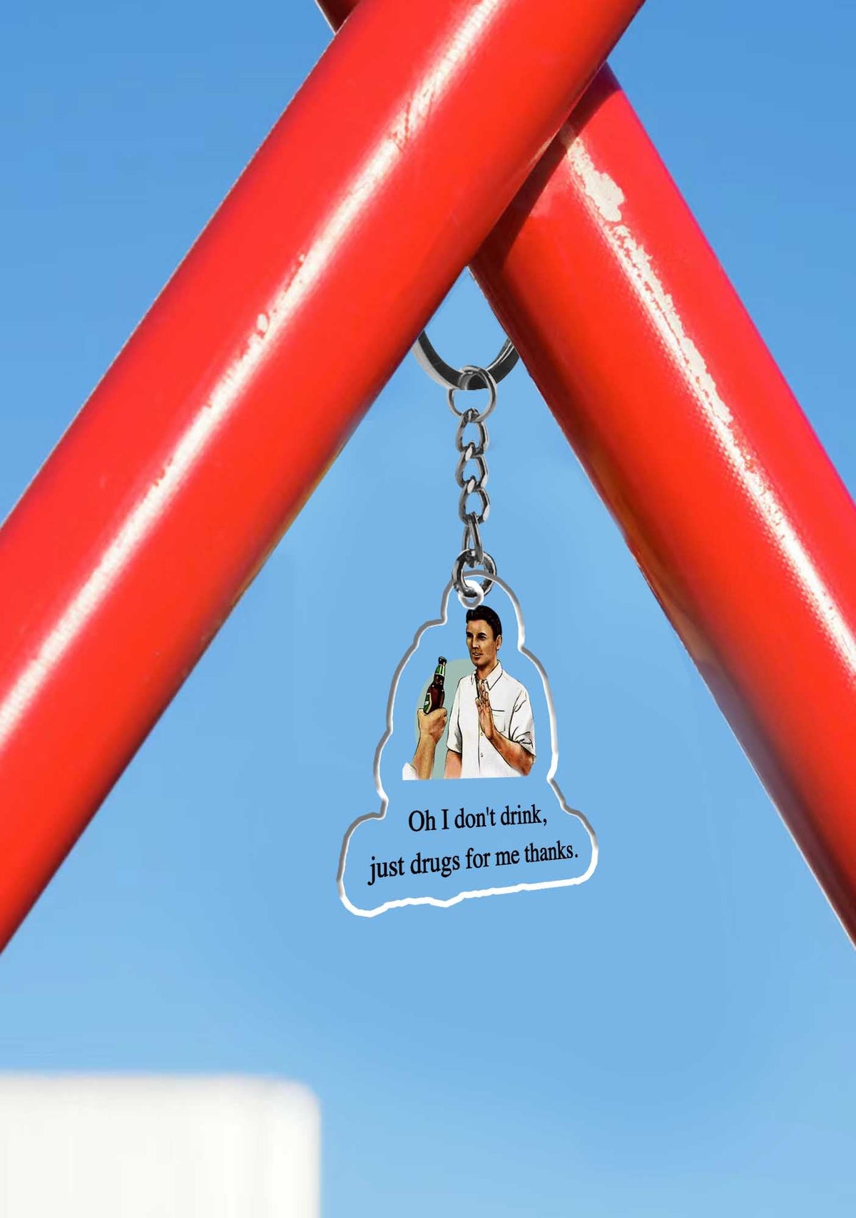 Oh I Don't Drink 1Pc Y2K Keychain Cherrykitten