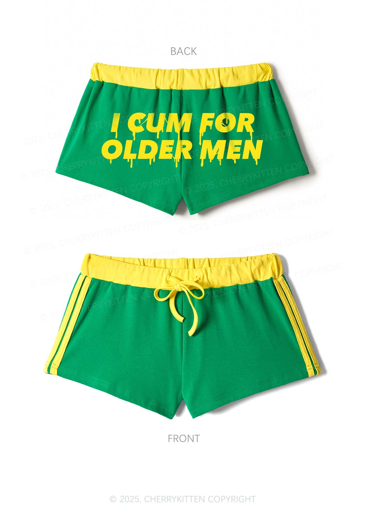 Come For Older Men Y2K Drawstring Mini Shorts Cherrykitten