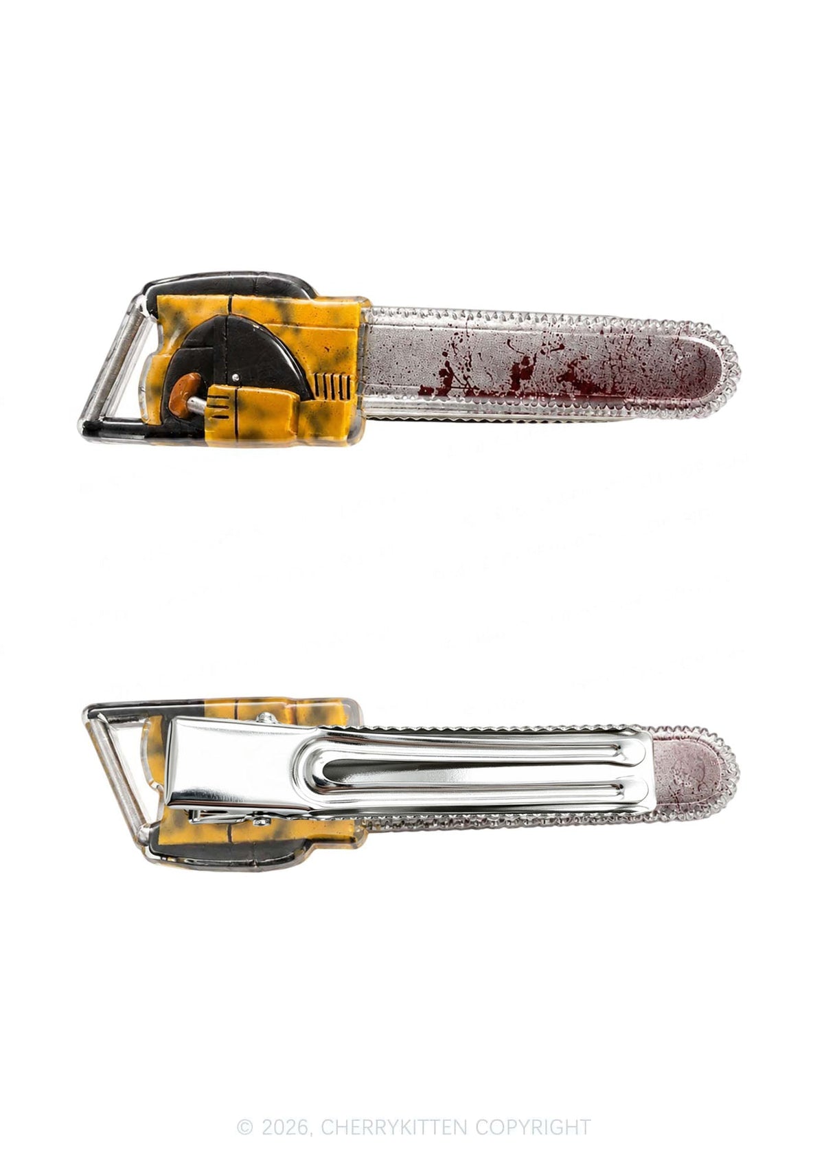 Halloween Chainsaw Y2K Acrylic Duckbill Hair Clips Cherrykitten