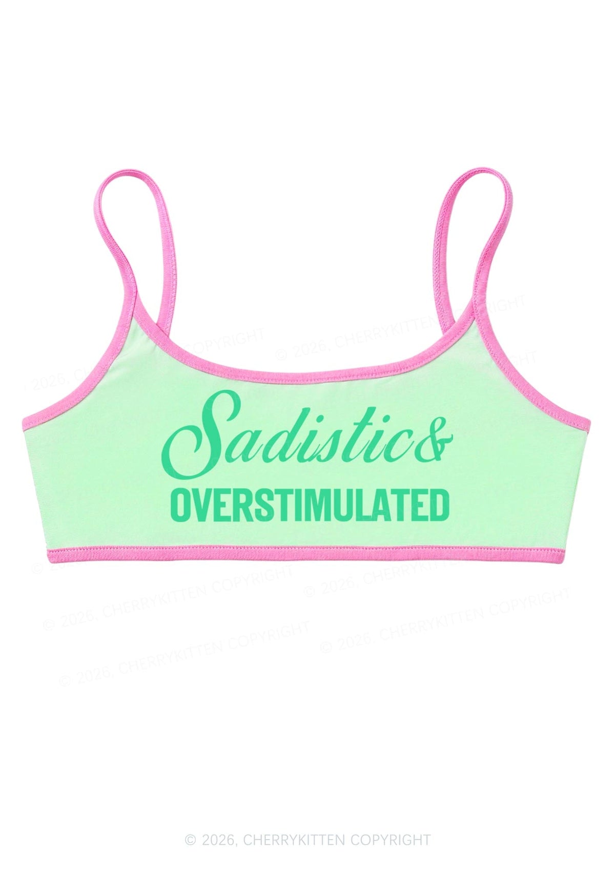 Sadistic Overstimulated Y2K Super Crop Cami Cherrykitten