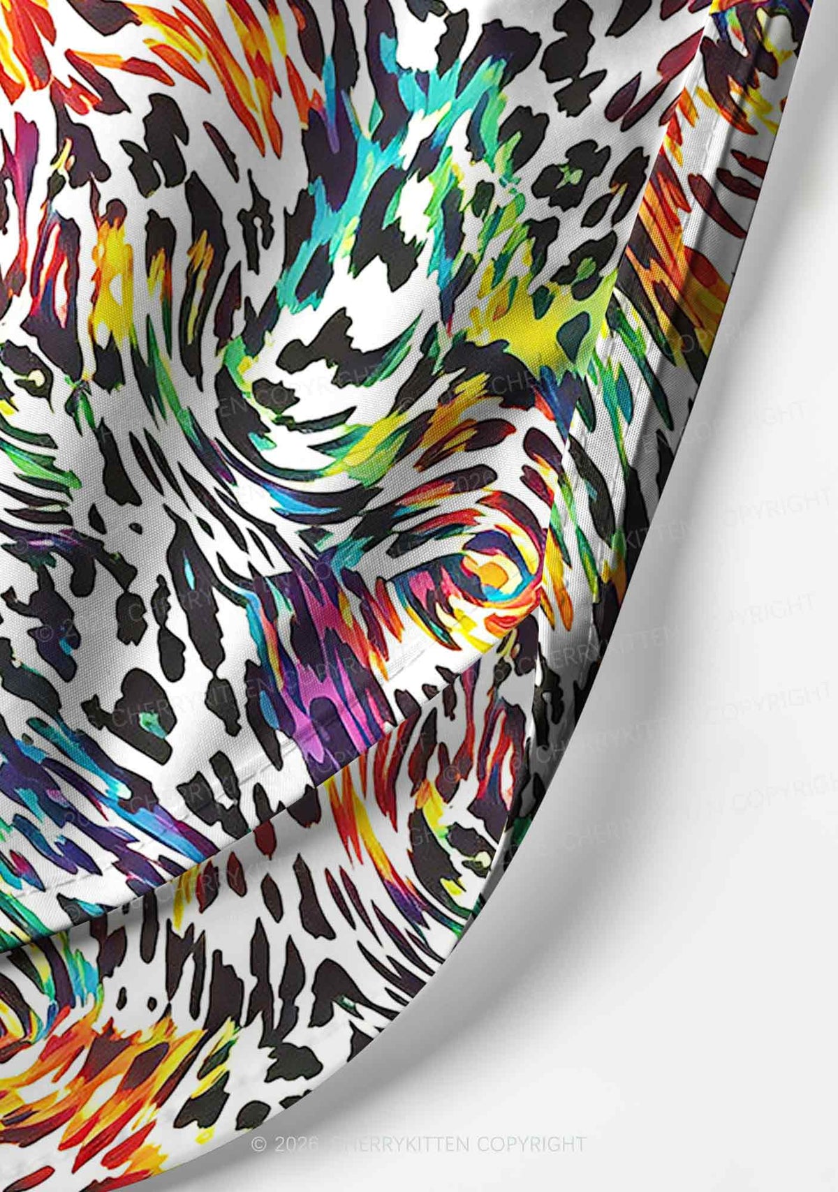 Rainbow Leopard Pride Y2K Print Men Beach Shorts Cherrykitten