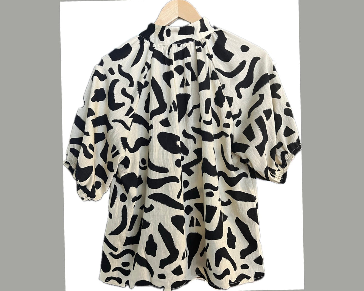 Short Sleeve Print Top