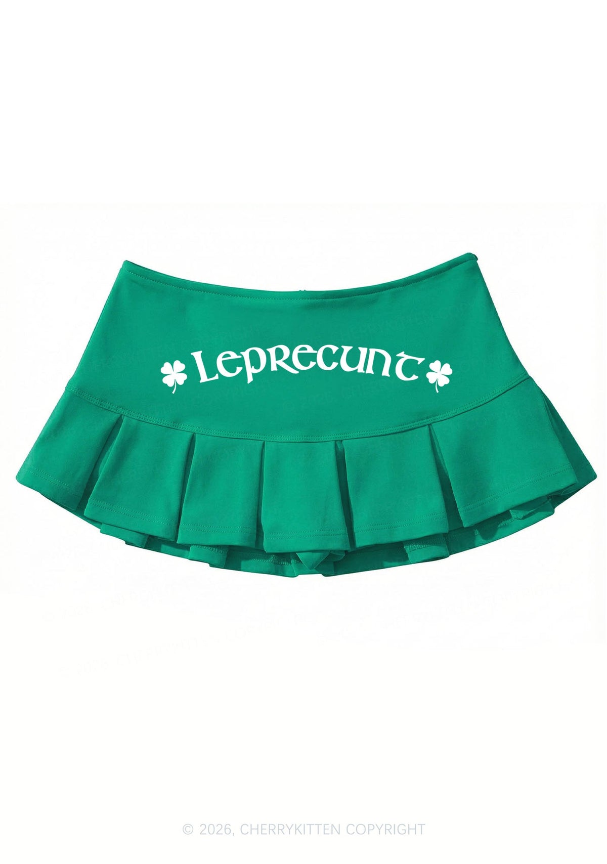Leprecunt Y2K Mini Pleated Skirts Cherrykitten
