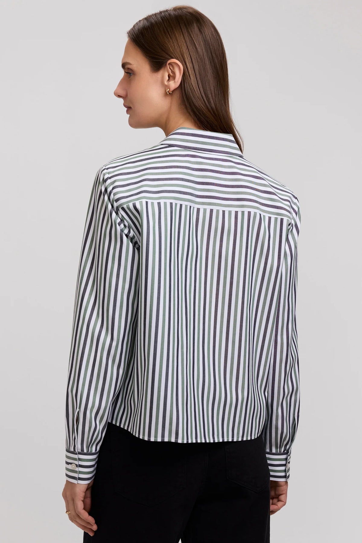 Jodie No Iron Pinpoint Stripe Long Sleeve Shirt