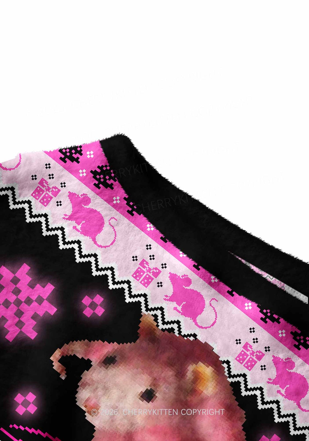 Pink Ratz Y2K Off Shoulder Knit Sweatshirt Cherrykitten