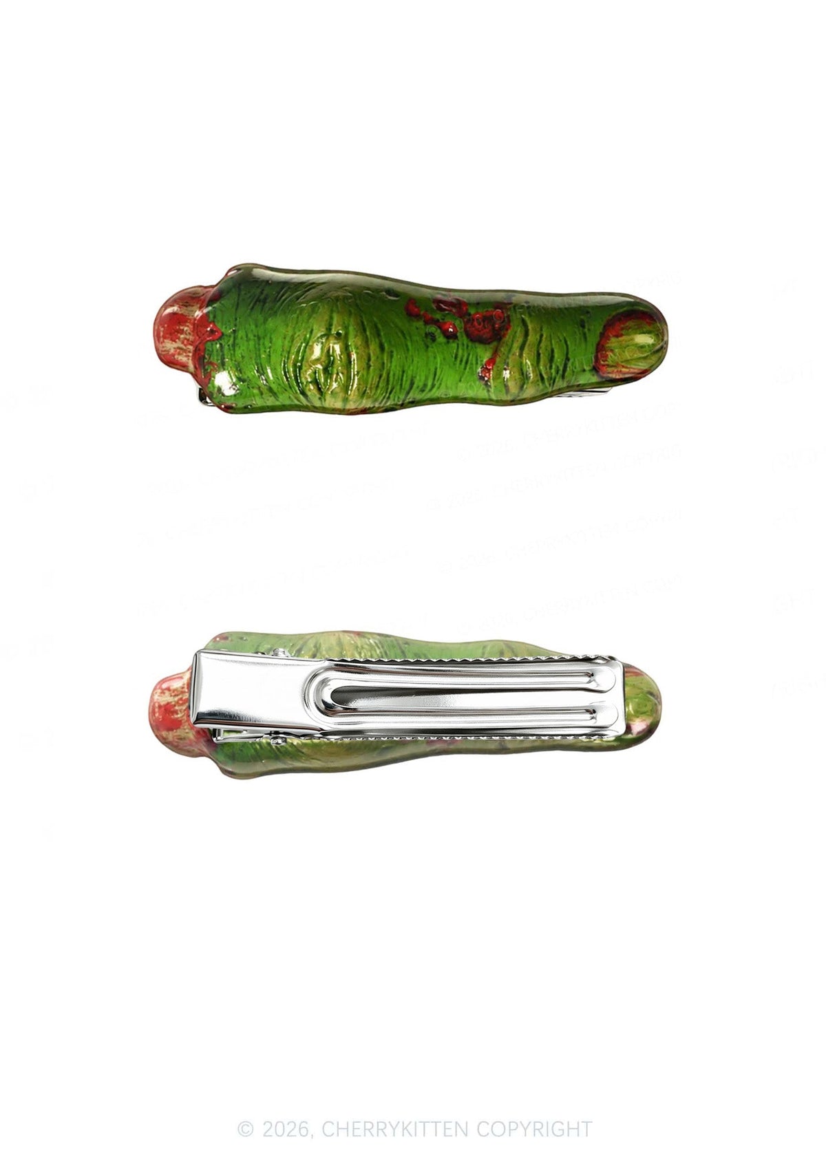 Halloween Zombie Finger Y2K Acrylic Duckbill Hair Clips Cherrykitten