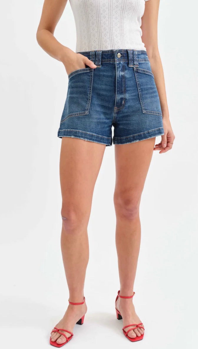 Valley Girl Short Jean Shorts- Manhattan
