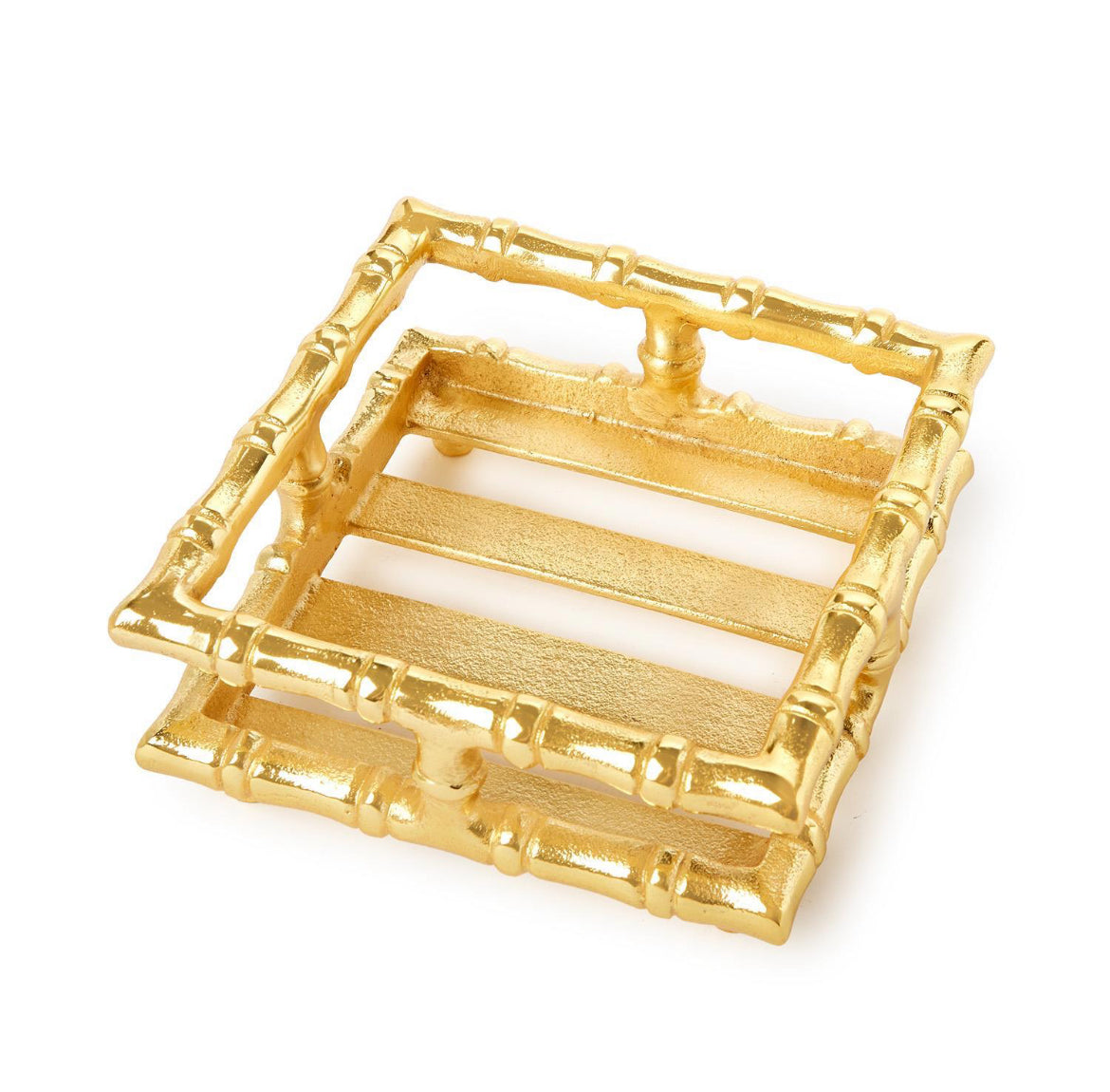GOLD BAMBOO COCKTAIL NAPKIN HOLDER
