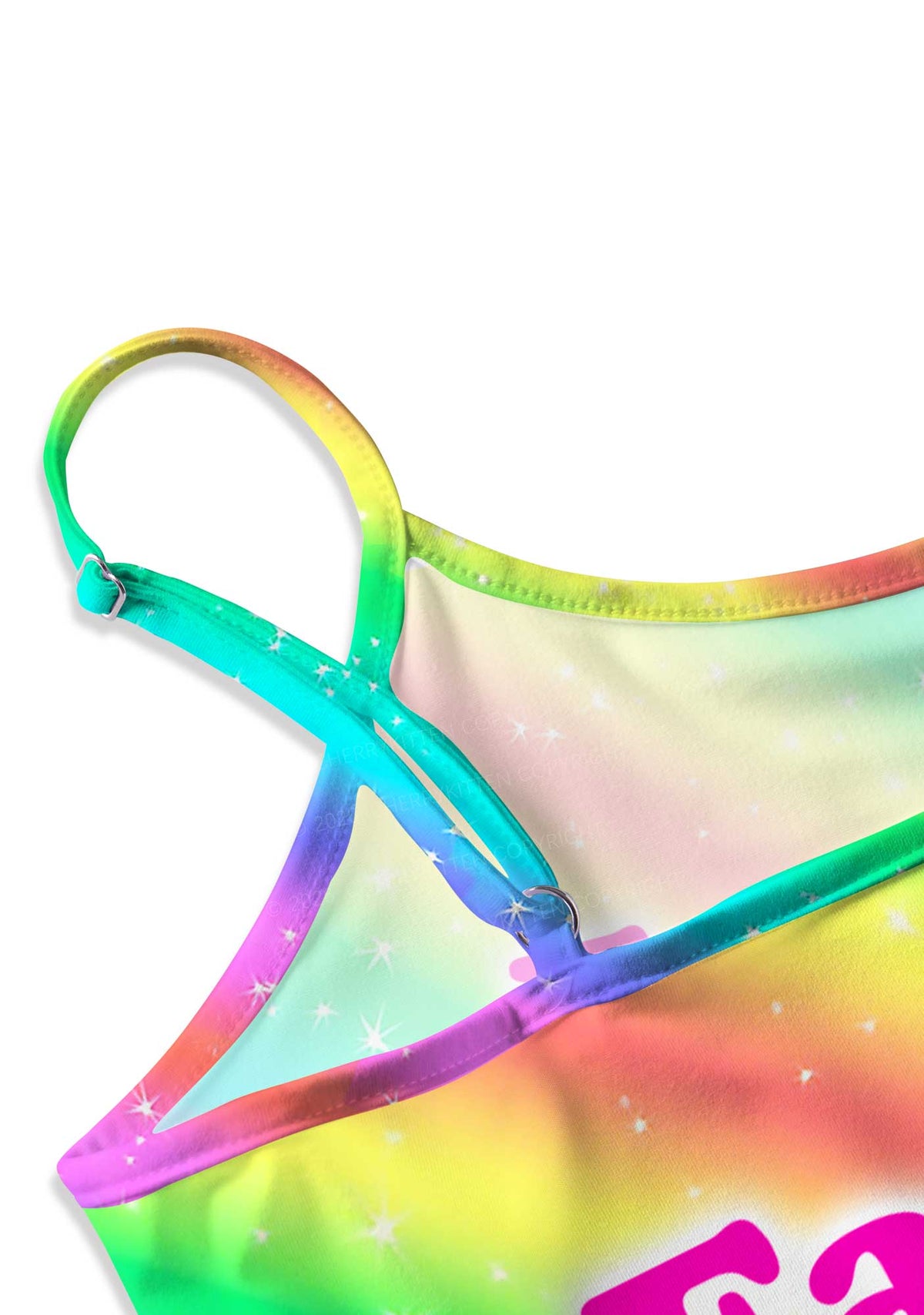 Rainbow Slide Faggot Pride Y2K Print Slip Dress Cherrykitten