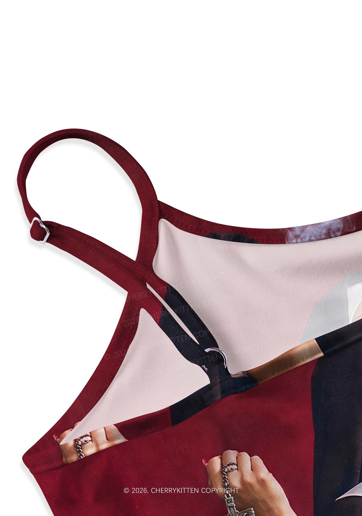 Holy Smokes Nun Y2K Print Slip Dress Cherrykitten