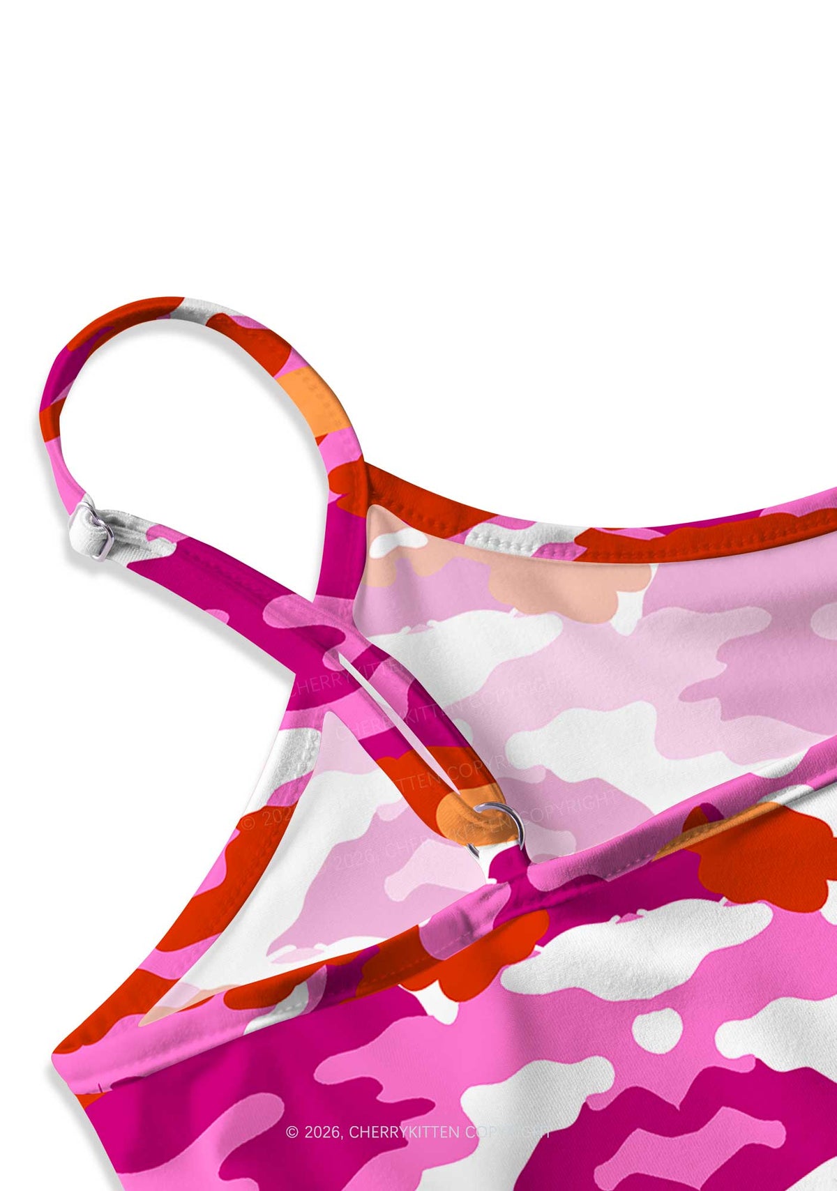 Lesbian Camouflage Pride Y2K Print Slip Dress Cherrykitten