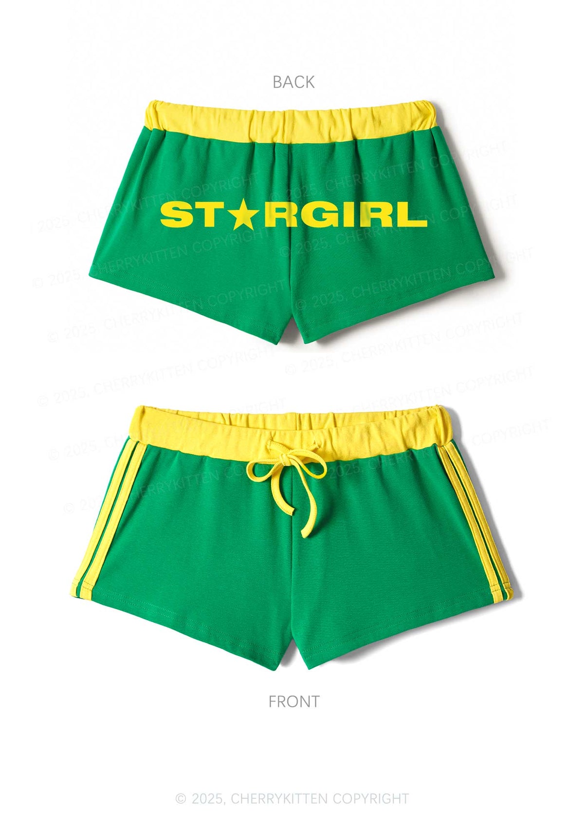 Red Stargirl Y2K Drawstring Mini Shorts Cherrykitten