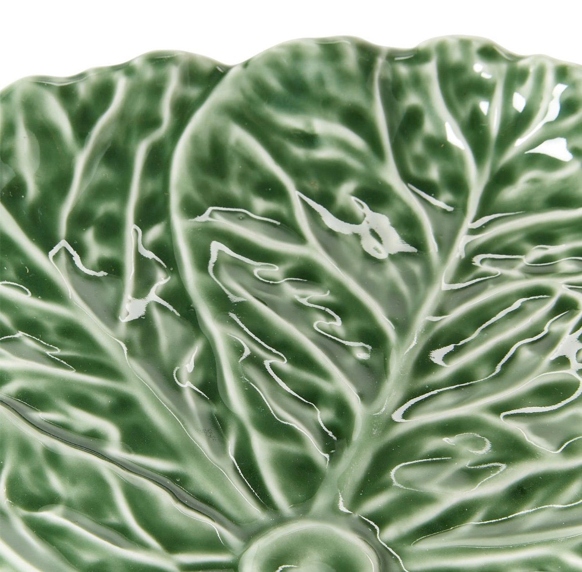 Cruciferous Leaf Textured Tidbit Dish/Plate (dishwasher safe) - Stoneware