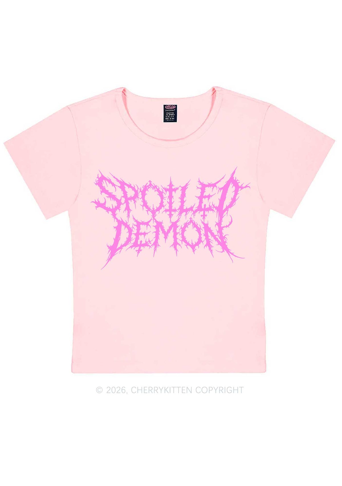 Halloween Spoiled Demon Y2K Baby Tee Cherrykitten