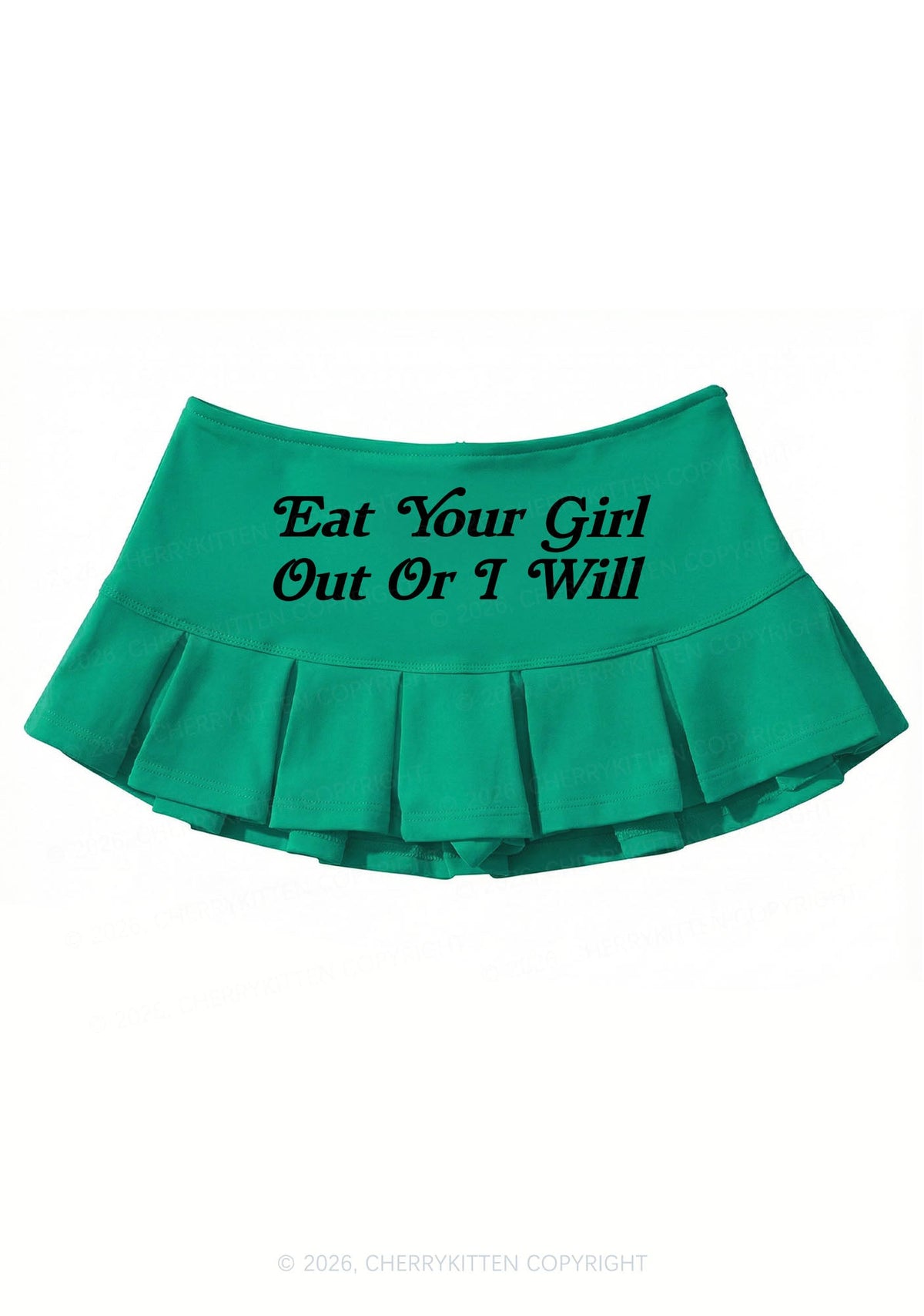 Eat Your Girl Out Y2K Mini Pleated Skirts Cherrykitten