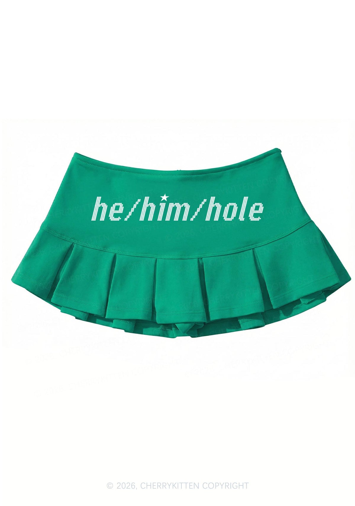 He Him Hole Pride Y2K Mini Pleated Skirts Cherrykitten
