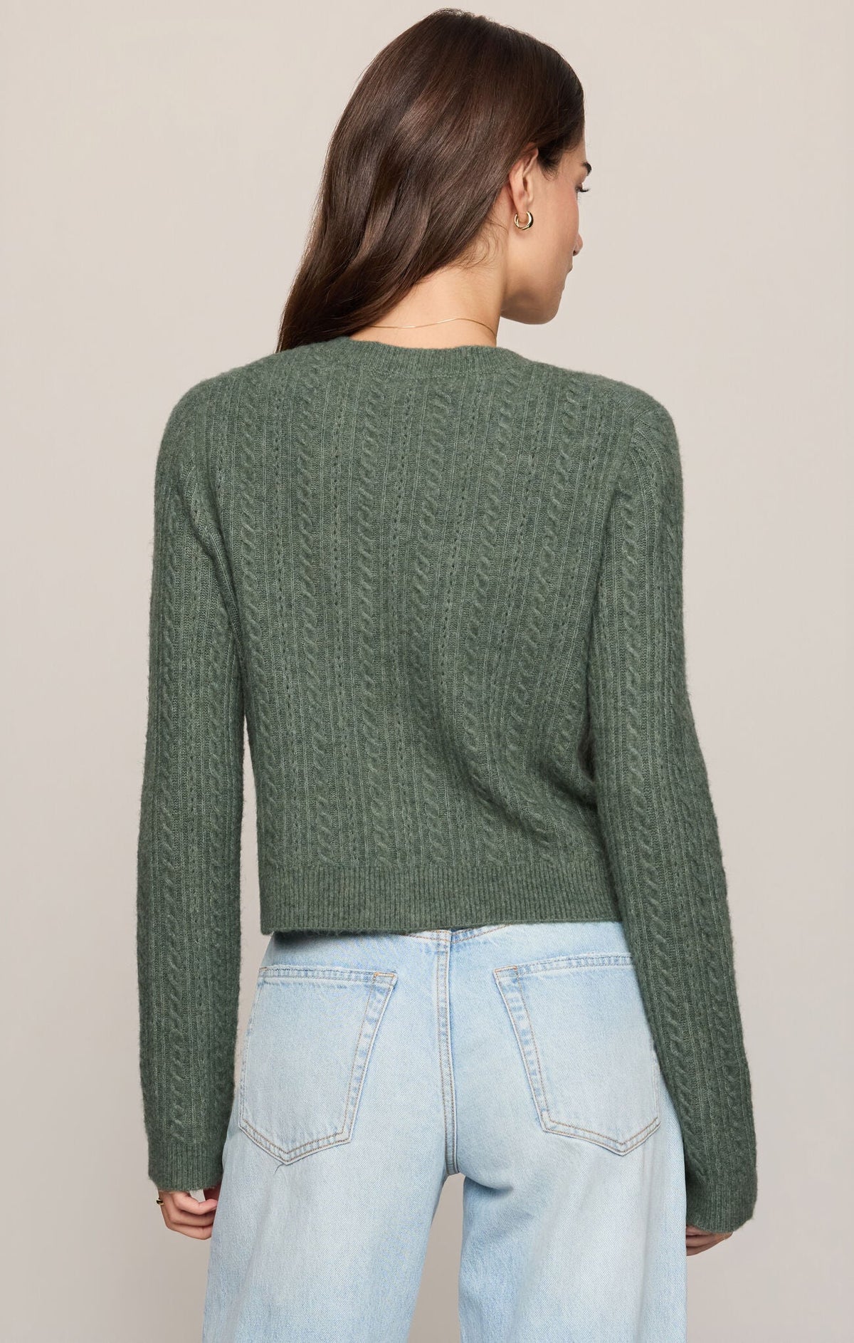Medina Pointelle Cardigan - Monstera