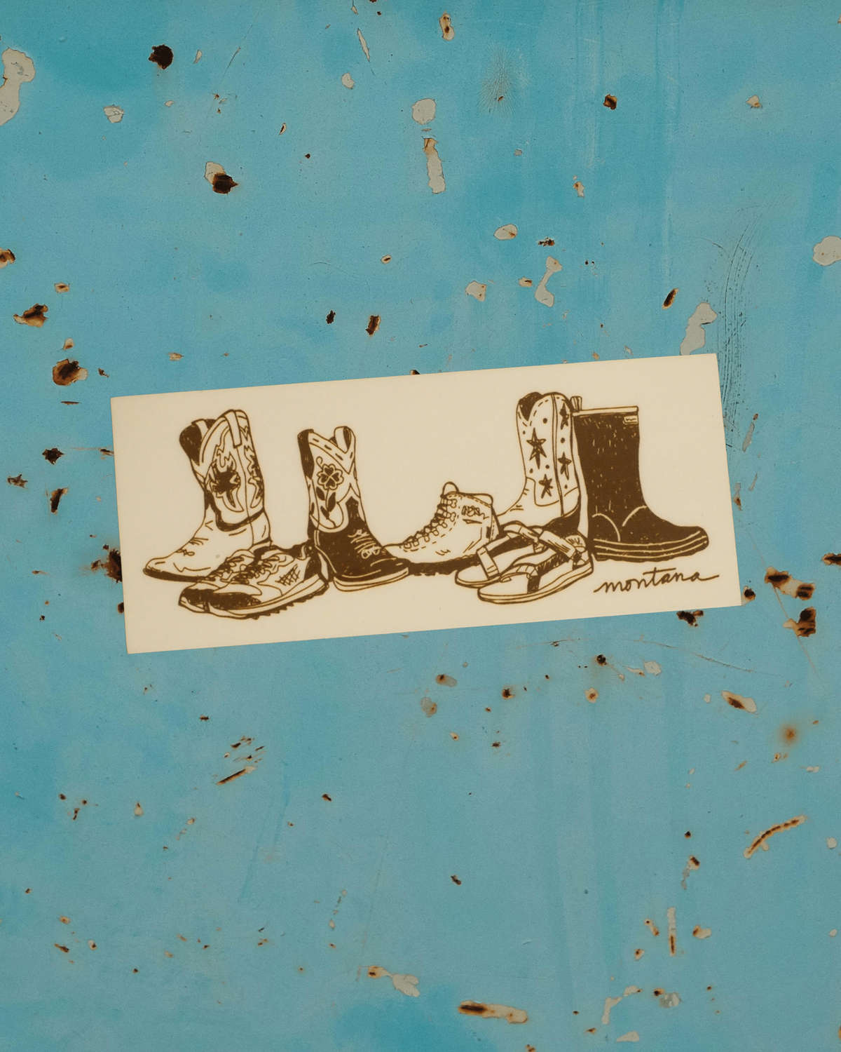 "Montana Footprint" Sticker
