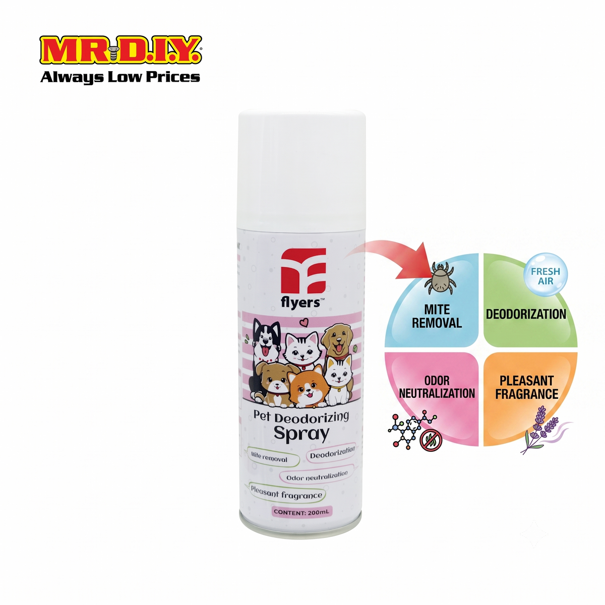 FLYERS Pet Deodorizing Spray 200ml