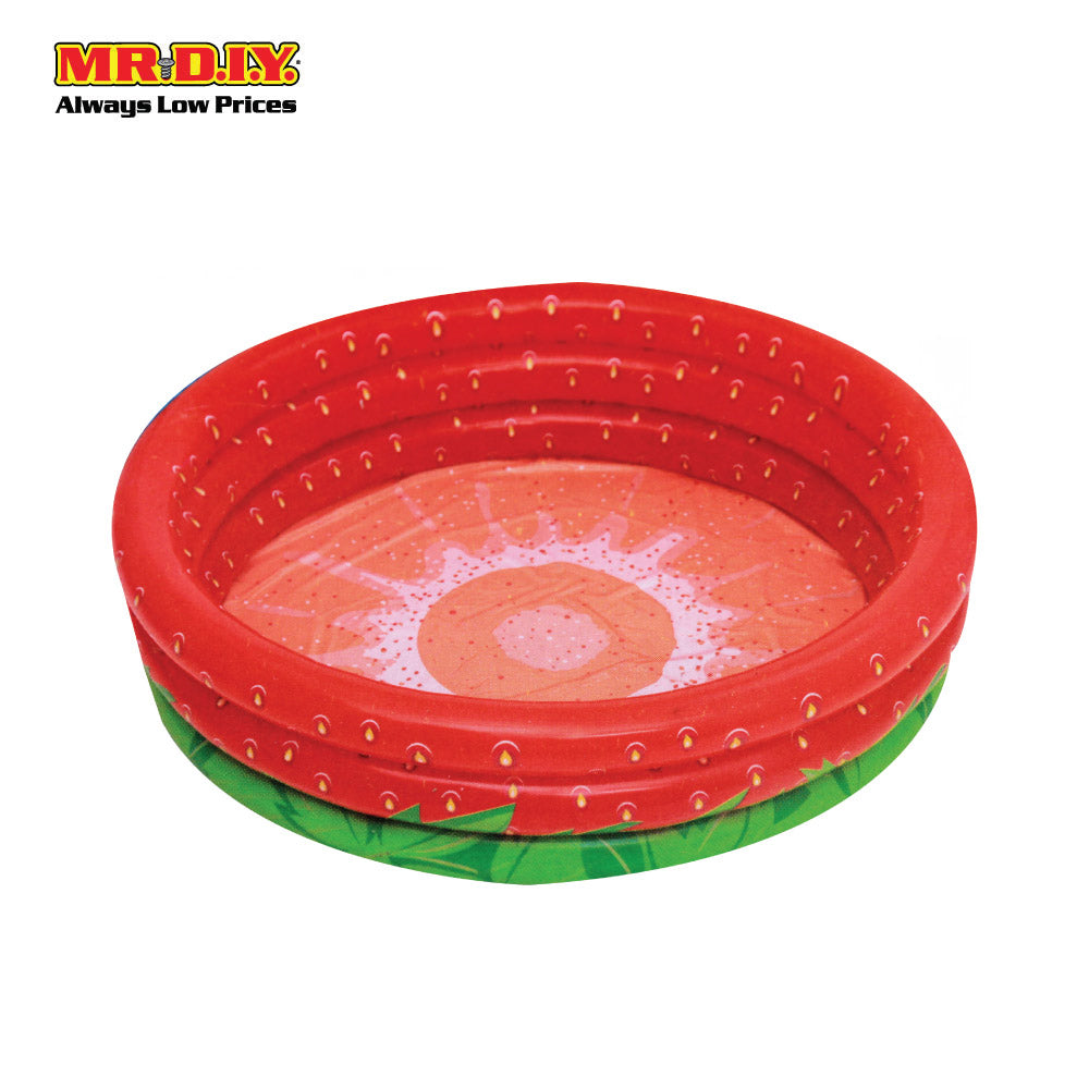 BESTWAY Strawberry Inflatable Kids Round Swimming Pool (1.60m x 1.60m x 38cm)