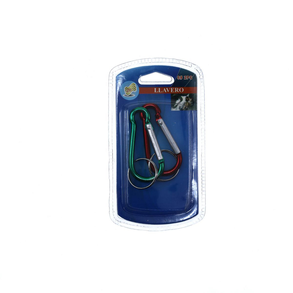 (MR.DIY) Outdoor Activities Buckle Aluminum Carabiner Spring Clip Snap Key Chain Set (2pcs)
