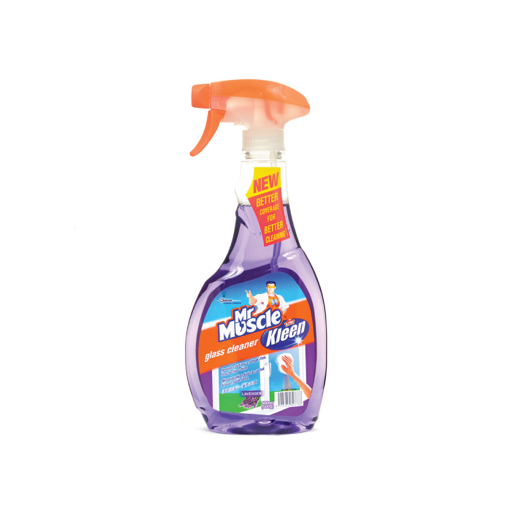 MR MUSCLE Value Pack Kiwi Kleen Glass Cleaner Lavender (2 X 500ml)