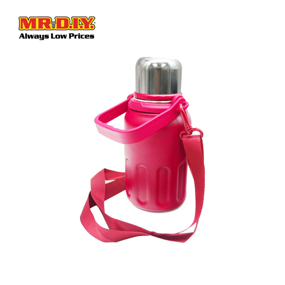 (MR. DIY) Stainless Steel Bottle Tumbler with Handle (800ml) - RED - Color Series