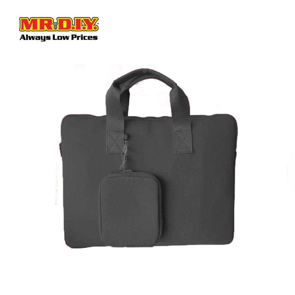 (MR.DIY) Plain Briefcase Office Laptop bag - BLACK - Color Series