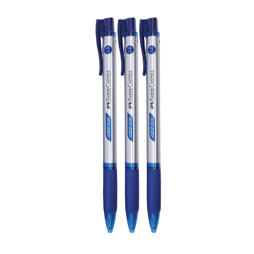 (MR.DIY) Faber Caster Grip X10 1.0mm Blue (3 pcs)