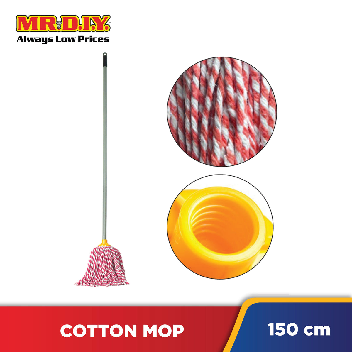 RAYACO Cotton Floor Mop With Holder