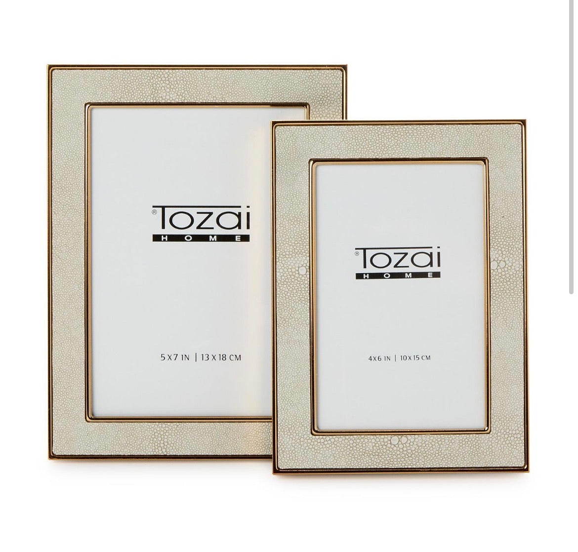 Cream Shagreen Picture Frames