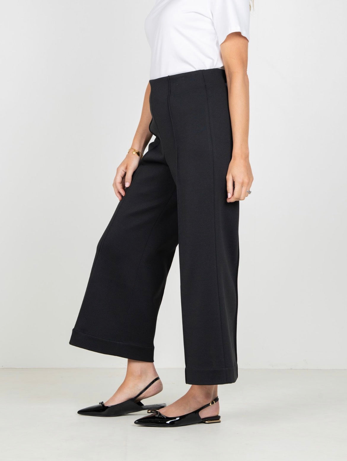 Cropped Piper Pants - Black
