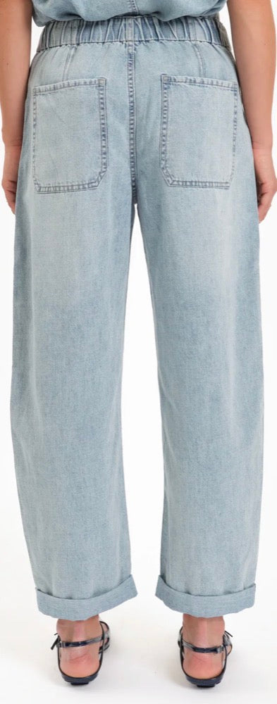 Villa Drawstring Barrel Jean-Wild Card