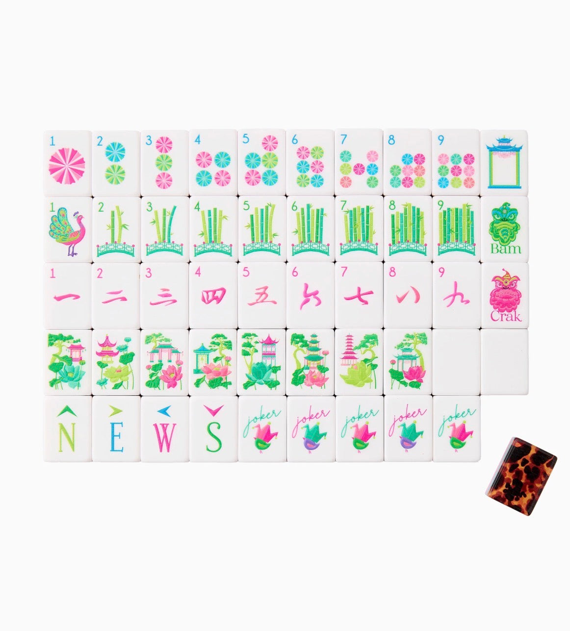 Glow Wild Mahjong Tile Set