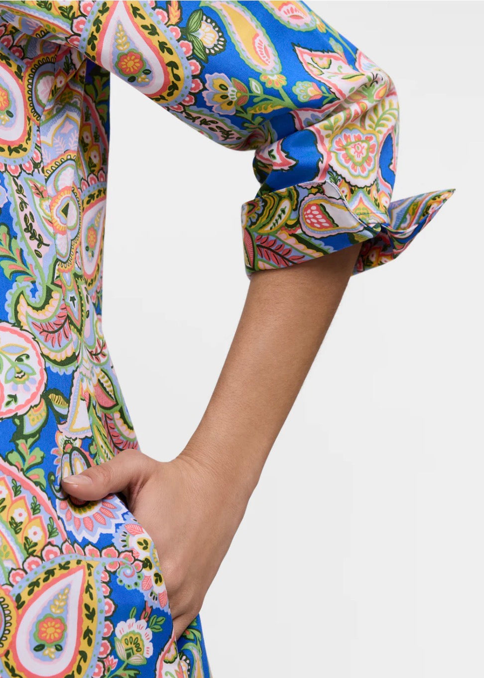 Tammy 3/4 Sleeve Dress- Garden Paisley