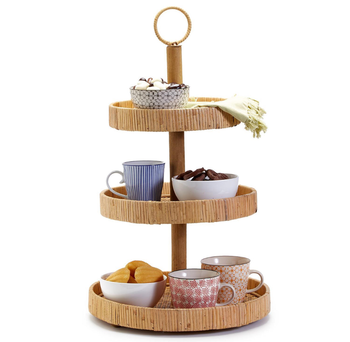 3 Tiered Rattan Centerpiece