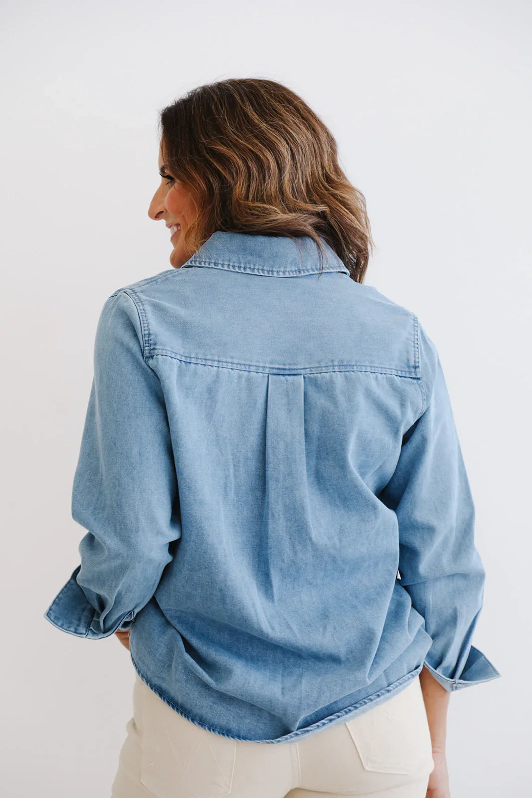 The Birdie Top-Denim