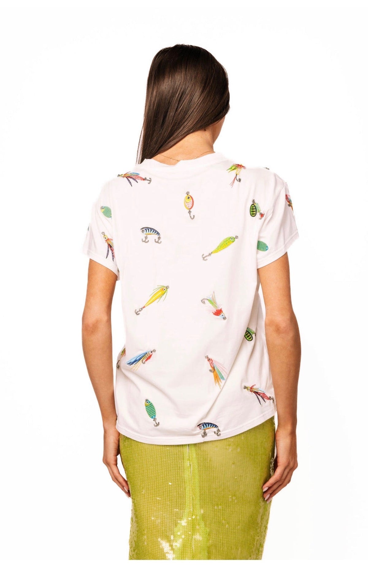 Multi Fishing Lure Tee-White