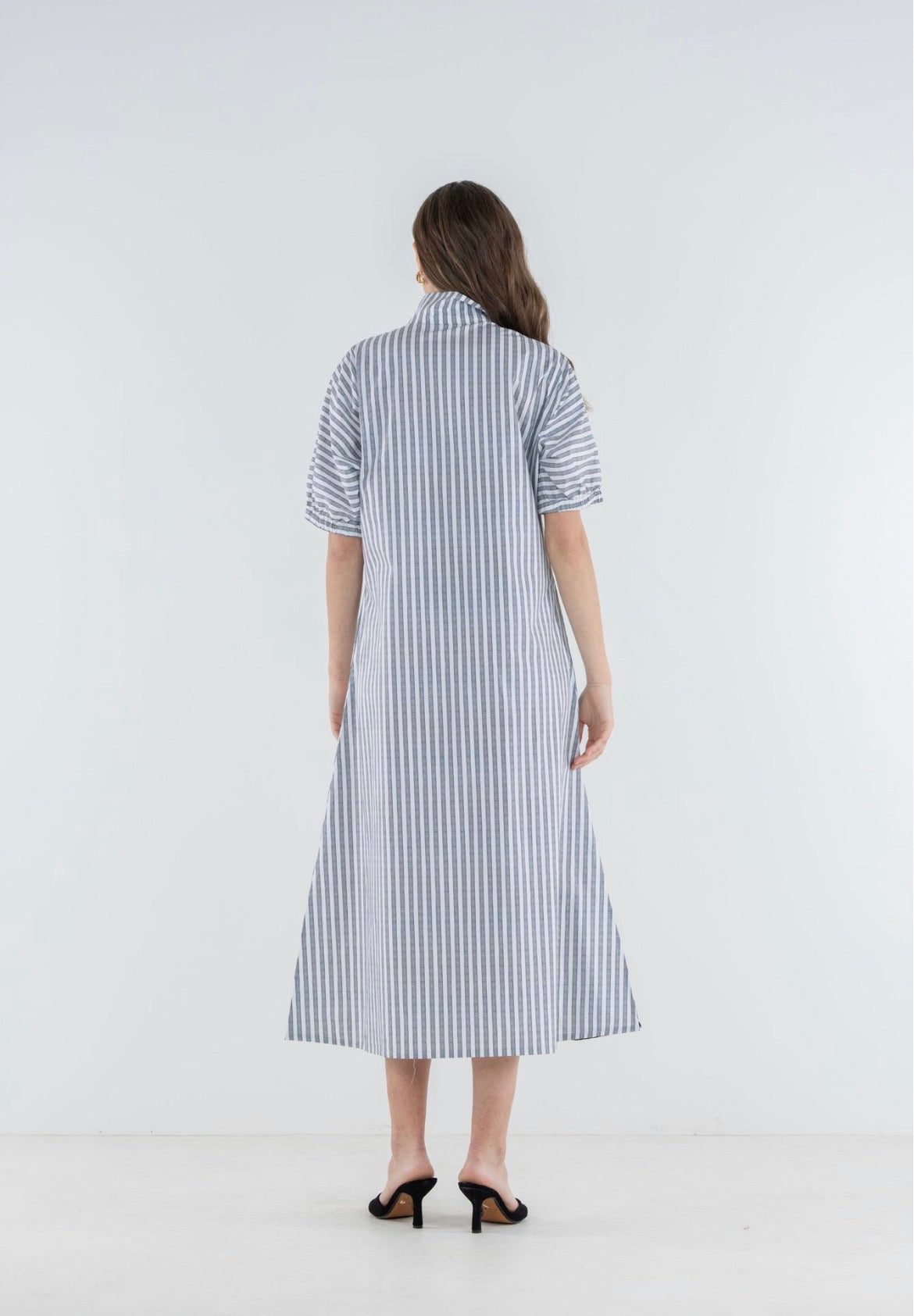 Poppy Maxi Dress - Black Stripe