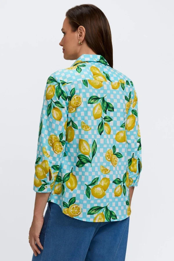 Hampton Riviera 3/4 Sleeve Shirt -Lemon