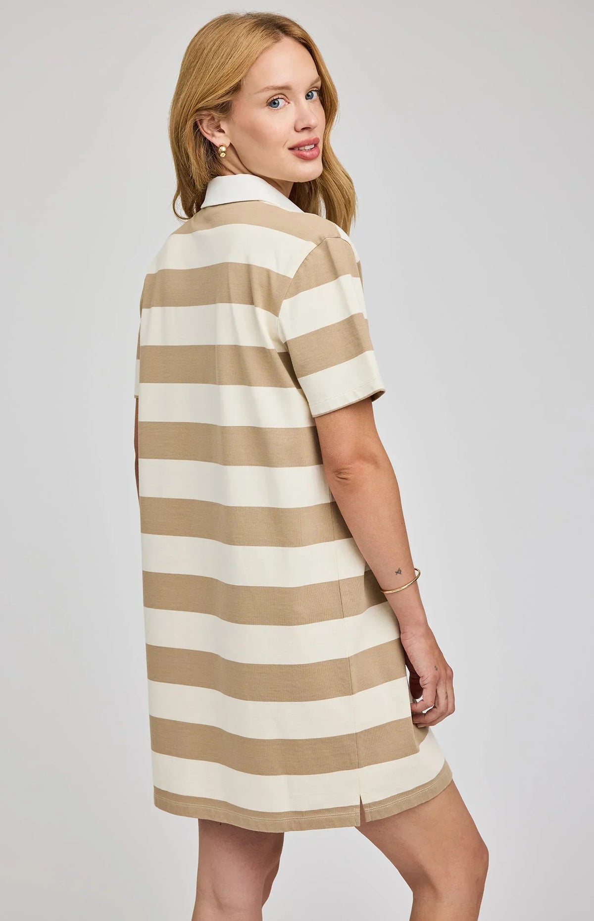 Colbie Dress - Khaki Stripe