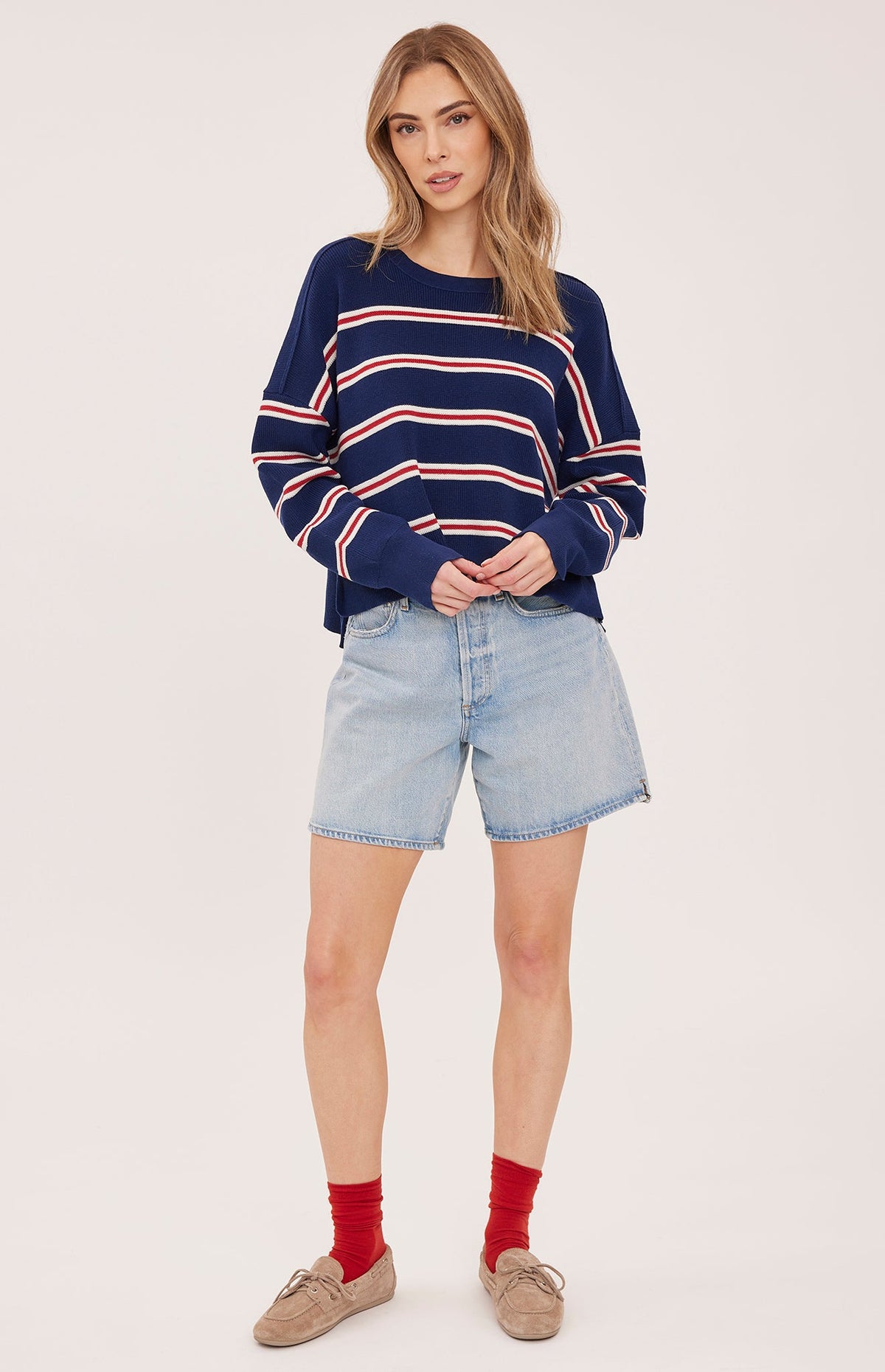 Echo Sweatshirt - Navy Stripe